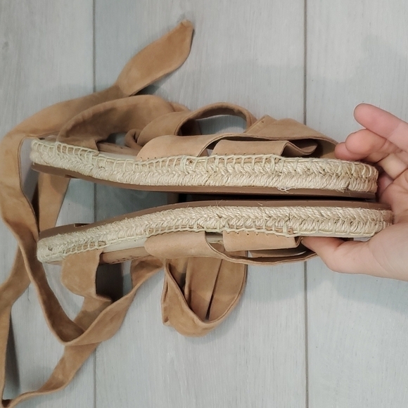 Splendid Womens Tereza Espadrille Lace Up Gladiator Suede Flats sandals sz 9.5 - Picture 8 of 12